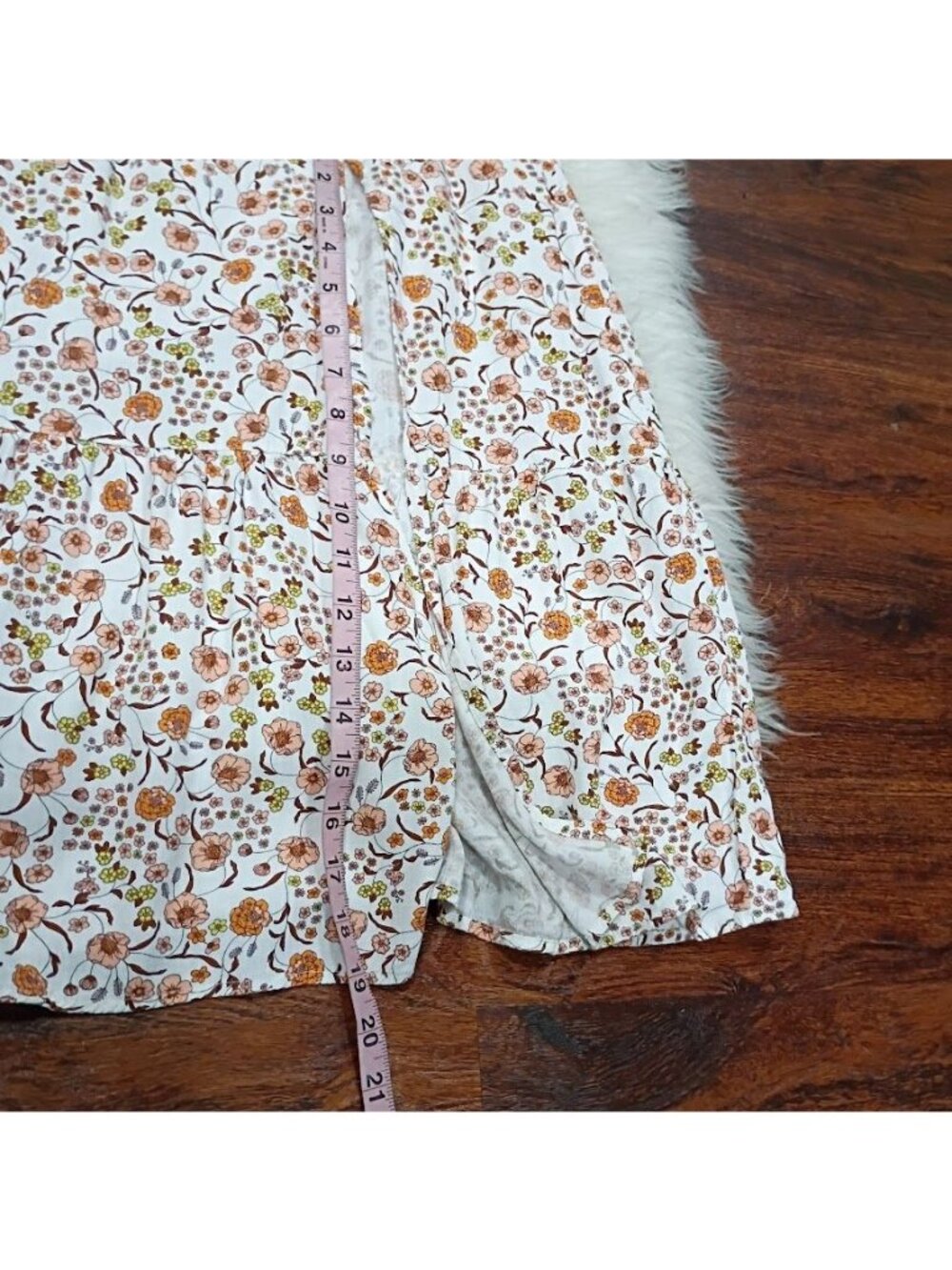 Floral High-Slit Maxi Skirt By Maaji Smocked Waist Small 100% Viscose Lightweigh - Picture 10 of 15